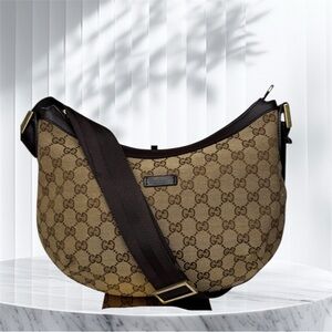 Gucci halfmoon  Monogram Crossbody Bag